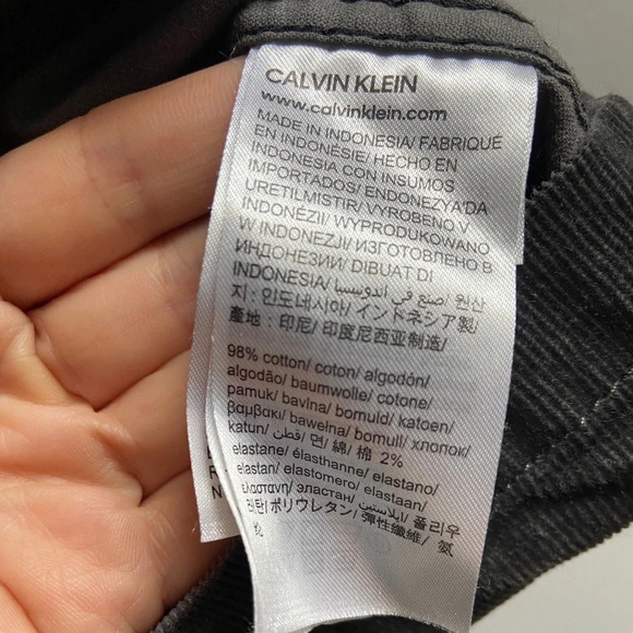 Calvin Klein Colorblocked Corduroy Button Up Shirt Sz L - Picture 8 of 8